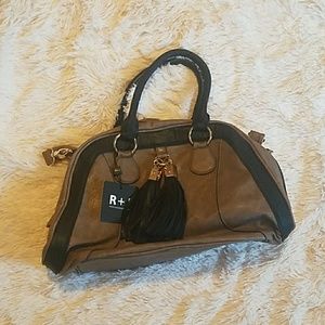Grey and black purse